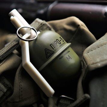 Навчальна граната з активною чекою РГД-5. Набір 12 шт. Наповнювач: крейда. 00601 фото